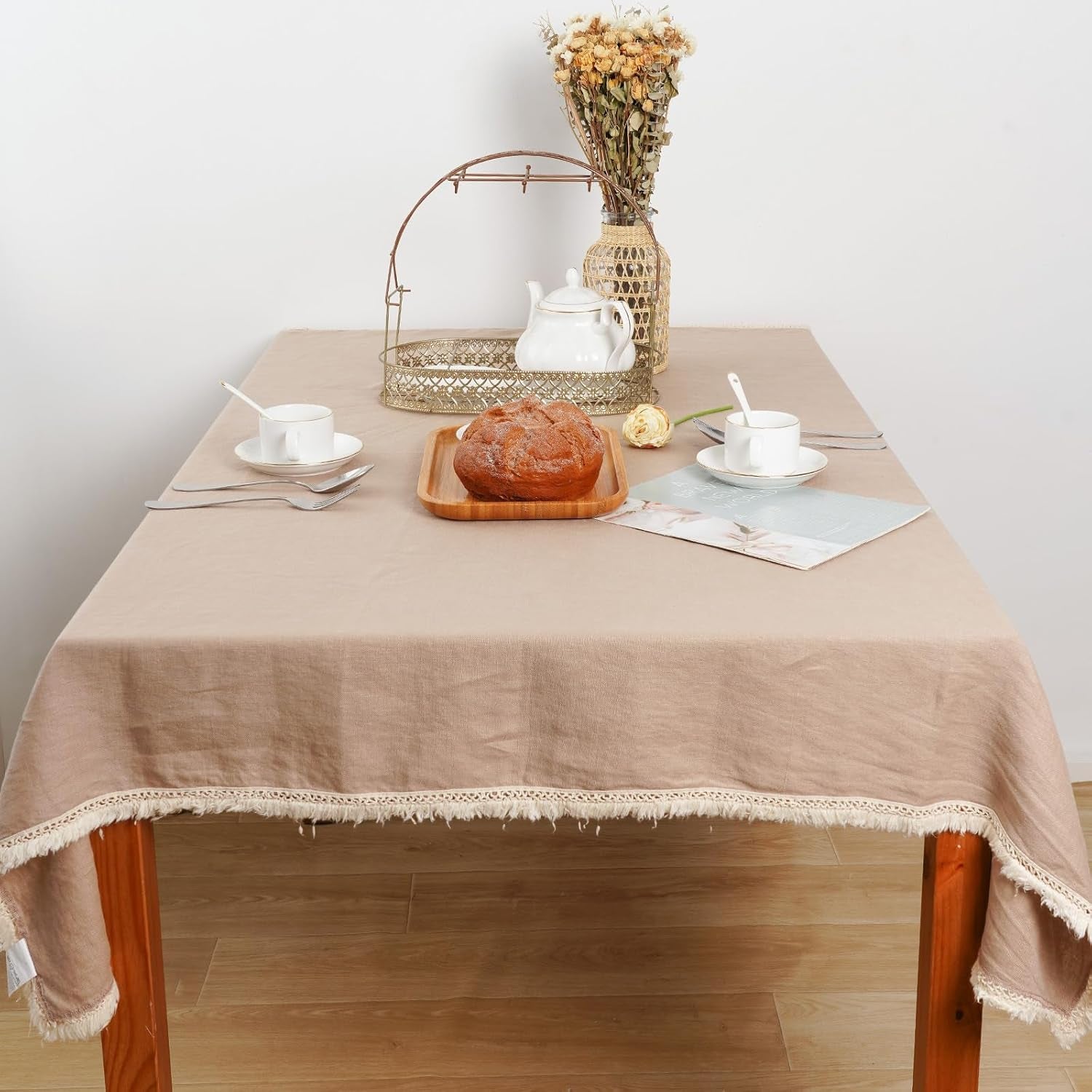 100-pure-linen-tablecloth-with-tassel-boho-farmhouse-decor-natural-table-cloth-for-rectangle-squaretables-for-party-picnic-kitchen-and-dining-room-khaki-53-x-53-inches