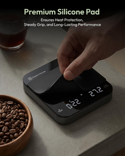 S2 Espresso Coffee Scale with Timer 0.1G Precision Shot Scale | USB-C Rechargeable, Dual Timing Modes, 2Kg/0.1G Digital Scale with Borosilicate Glass Top for Espresso and Pour-Over Brewing8
