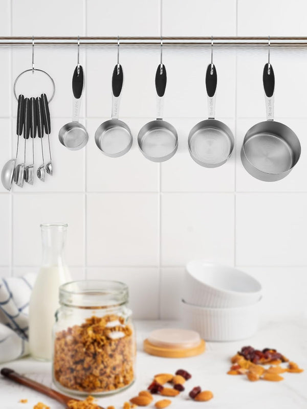 Measuring Cups and Spoons Set 304 Stainless Steel 10-Piece Black5