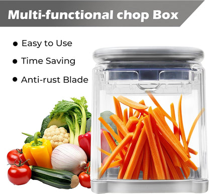 French Fry Cutter with 4 Blades Stainless Steel Manual Potato Chopper Gray2