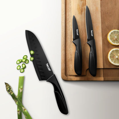 Black Kitchen Knife Set of 3, Dishwasher Safe9