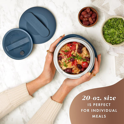 Crock-Pot 20Oz Portable Electric Food Warmer, Personal Lunch Box Keeps Food Spill-Free & Warm, Ideal for Travel, Work, Car, On-The-Go, Dishwasher-Safe, Giftable, Faded Blue2