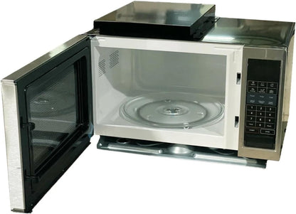 Procamp 0.9 Cu Ft RV Microwave with Trim Kit | 900W, Stainless | Built-In 0.9 Cu Ft RV Microwave, 900W, 10 Power Levels; Stainless with Trim Kit; for Motorhomes & Campers; MCG992ARB2