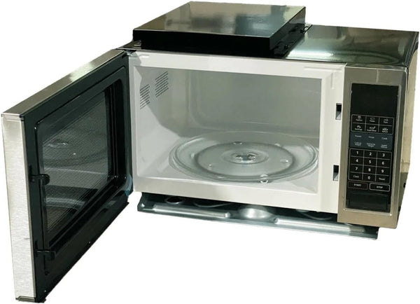 Procamp 0.9 Cu Ft RV Microwave with Trim Kit | 900W, Stainless | Built-In 0.9 Cu Ft RV Microwave, 900W, 10 Power Levels; Stainless with Trim Kit; for Motorhomes & Campers; MCG992ARB2