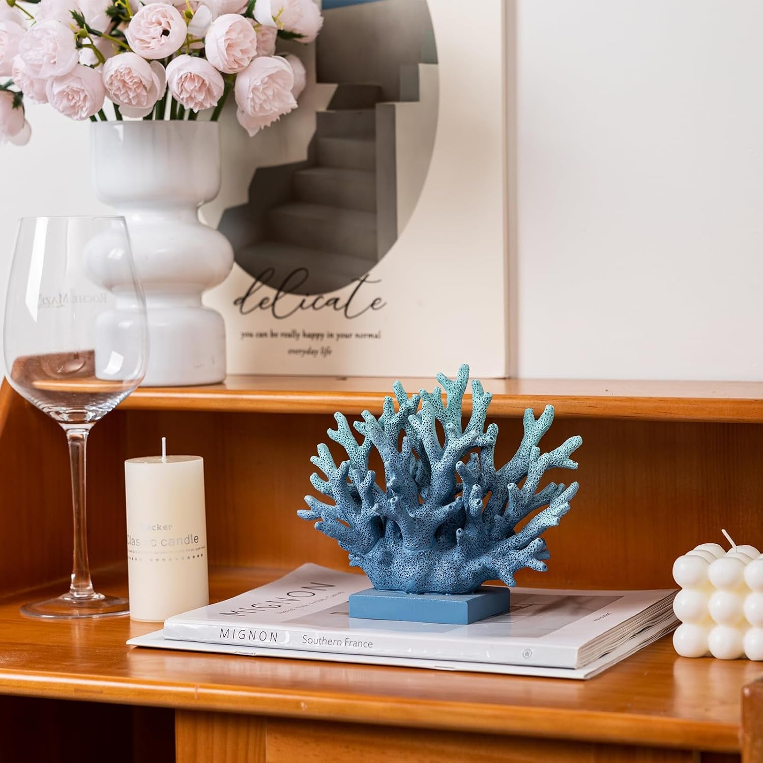 5-8-h-blue-coral-decor-resin-coral-statue-nautical-decorations-for-home-beach-coastal-ocean-themed-cabinet-shelf-tabletop-decor