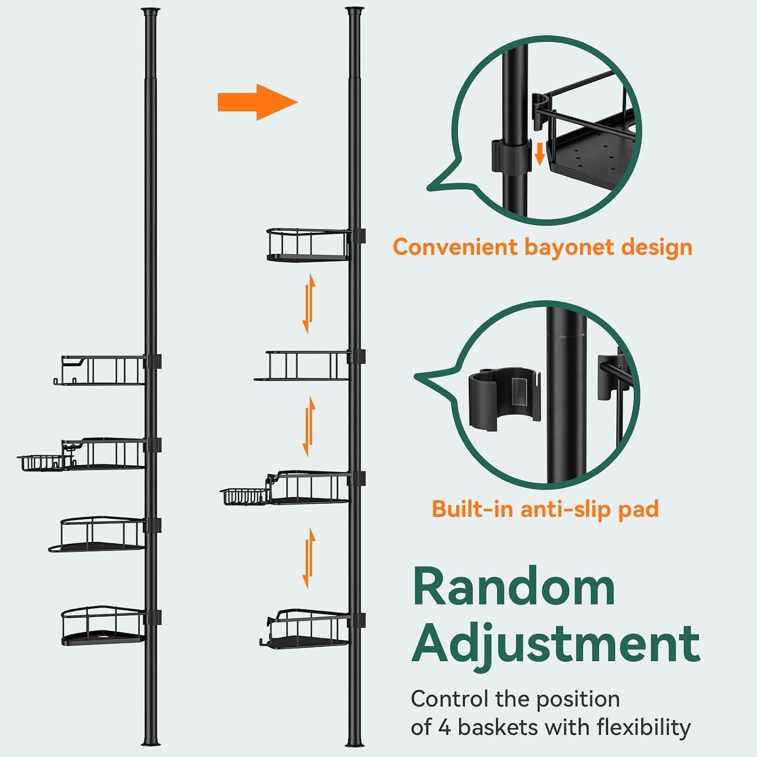 corner-shower-caddy-tension-pole-4-tier-rustproof-shower-tension-rod-organizer-adjustable-25-125-inch-bathroom-shower-organizer-shelves-for-bathtub-shampoo-storage-black