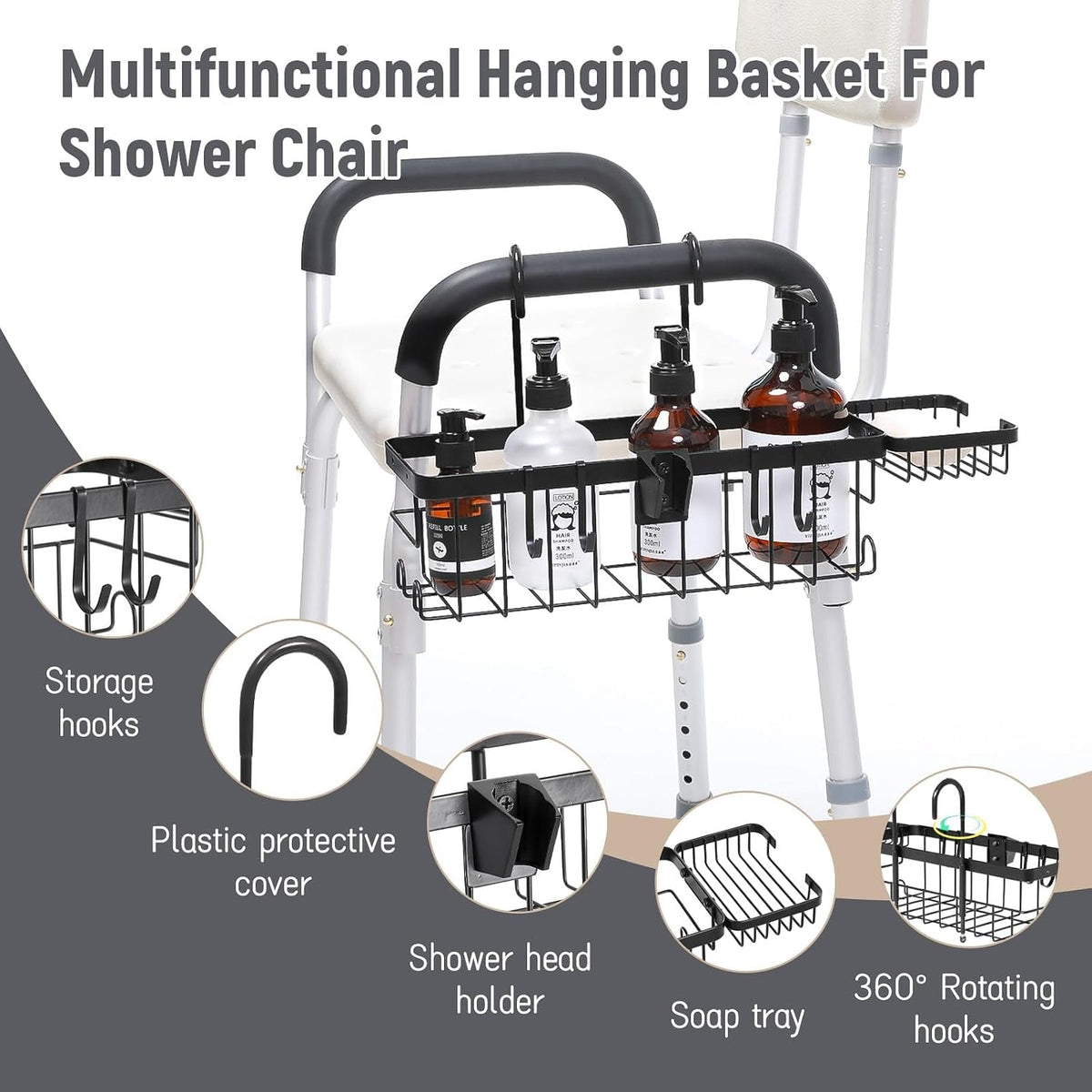 shower-caddy-basket-hanging-on-shower-chair-arms