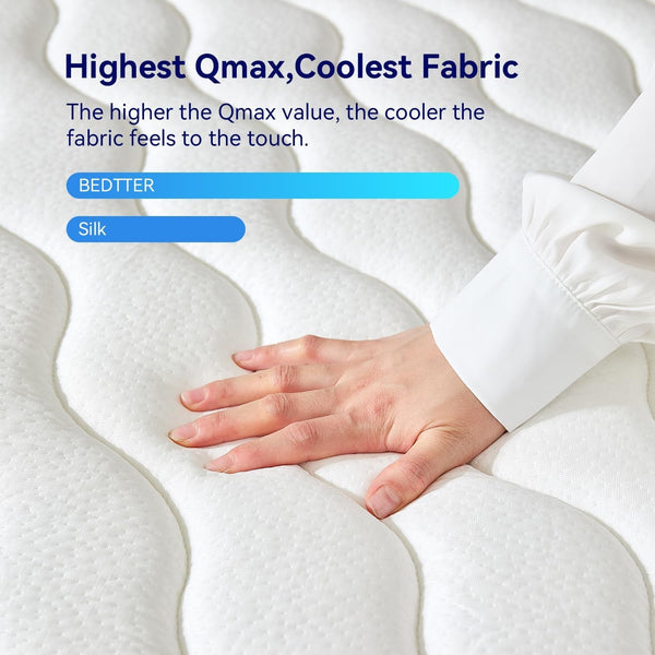 14 Inch King Size Mattress, Luxury Cooling Hybrid Mattress with Ice Silk Cover & Gel Memory Foam, 7-Zone Support, Extra Firm Bed for Couples, Strong Edge Support, No Sagging & Motion Isolation4