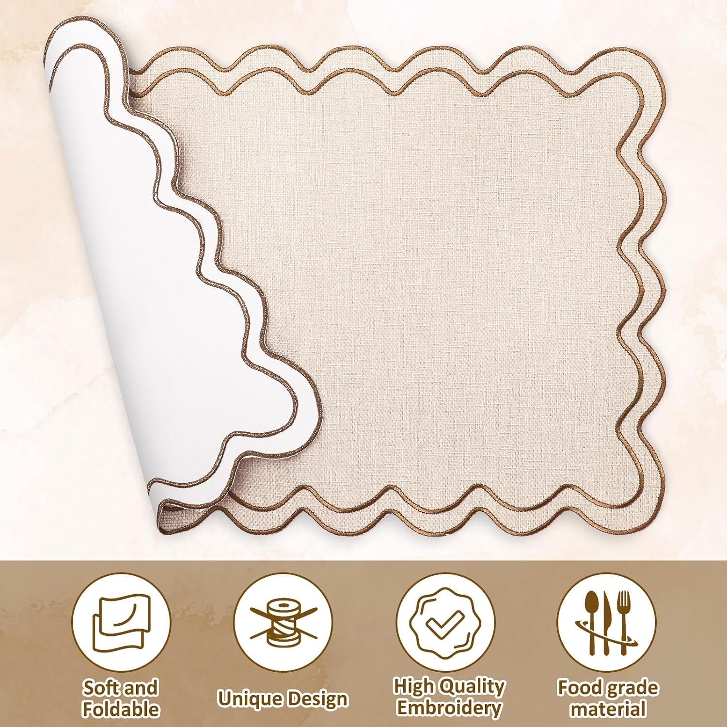 beige-linen-placemats-embroidered-scalloped-kitchen-place-mats-for-birthday-baby-shower-party-home-dining-table-decor-set-of-6-13-x-19-in