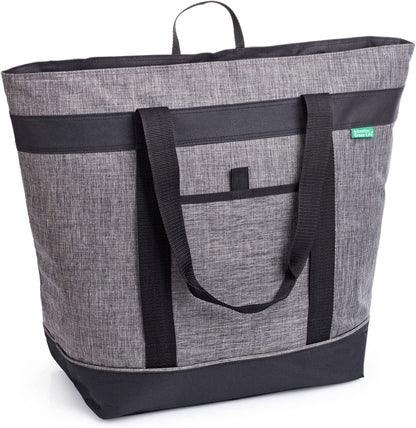 Jumbo Insulated Cooler Bag, Heavy Duty Soft Insulated Grocery Bag, Charcoal1
