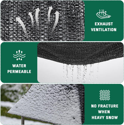 70% Shade Cloth 10X20 Ft, Breathable HDPE Mesh Sun Shade Tarp for Garden & Greenhouse, UV Resistant Outdoor Shade Fabric with Copper Grommets for Plants, Patio, Yard6