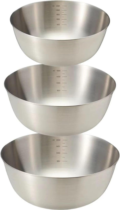 Stainless Steel Mixing Bowls-3 Packs Thicker Stainless Steel Mixing Bowls Set- Nesting Bowls for Space Saving Storage, Great for Cooking, Baking, Prepping1