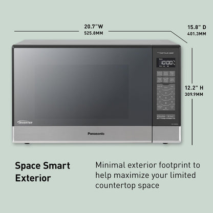 Panasonic Microwave Oven NN-SN686S Stainless Steel Countertop/Built-In with Inverter Technology and Genius Sensor, 1.2 Cubic Foot, 1200W2