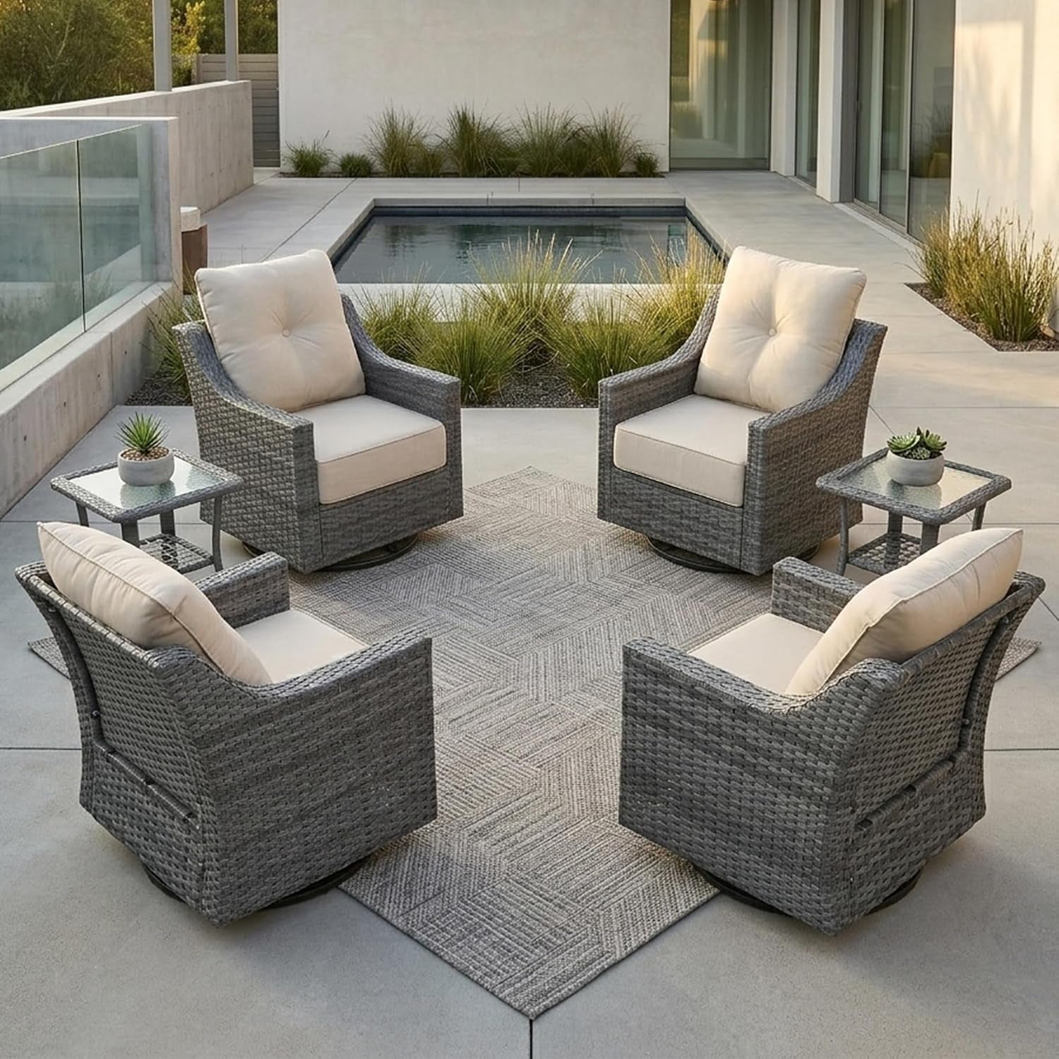 6-piece-patio-furniture-set-grey-wicker-outdoor-conversation-set-with-4-swivel-rocker-chairs-and-2-side-tables-6-inch-thick-cushions-beige-olefin-covers-for-patio-porch-deck