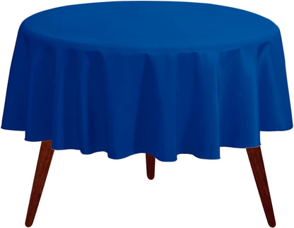 round Tablecloth - 70 Inch Royal Blue round Table Cloth for 24 to 48 Inch round Tables - Heavy Duty Washable Fabric - for Buffet Table, Holiday Party, Dinner, Wedding & Baby Shower1