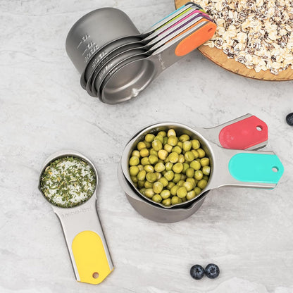 Magnetic Measuring Cups Set of 5, Stainless Steel Nesting Measuring Cups with Easy to Read Markings, Kitchen Gadgets for Cooking & Baking4