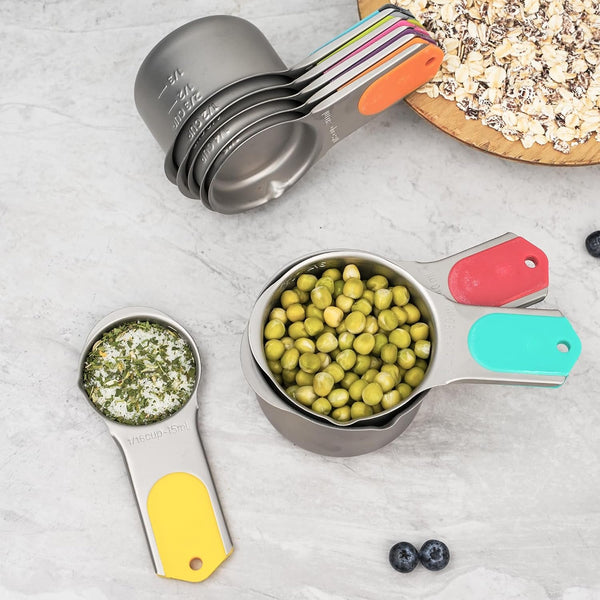 Magnetic Measuring Cups Set of 5, Stainless Steel Nesting Measuring Cups with Easy to Read Markings, Kitchen Gadgets for Cooking & Baking4