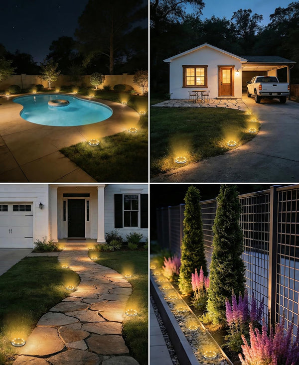 20 Pack Solar Ground Lights, Solar Lights Outdoor Waterproof IP688