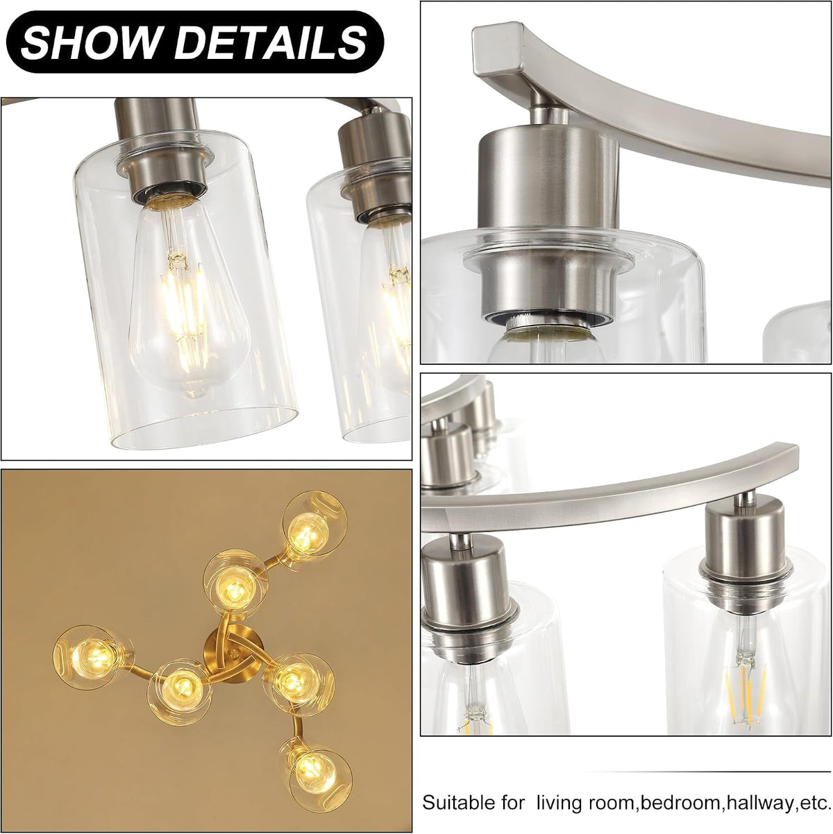 6-light-brushed-nickel-chandeliers-for-dining-room-light-fixtures-over-table-adjustable-height-hanging-industrial-pendant-lighting-for-kitchen-island-bedroom-clear-glass-shade