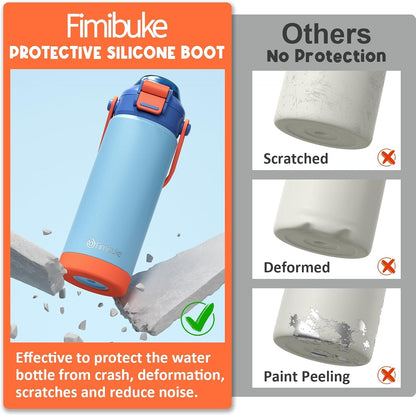 18Oz Kids Insulated Water Bottle with 2-In-1 Straw & Spout Lid8