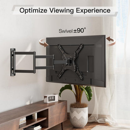 Long Arm TV Wall Mount for 26-65" Tvs, Max VESA 400X400, 77 Lbs Load | 37.4In Long Extension, Full Motion Swivel & Tilt, Durable Wall Bracket for Household Flat Screen Tvs5