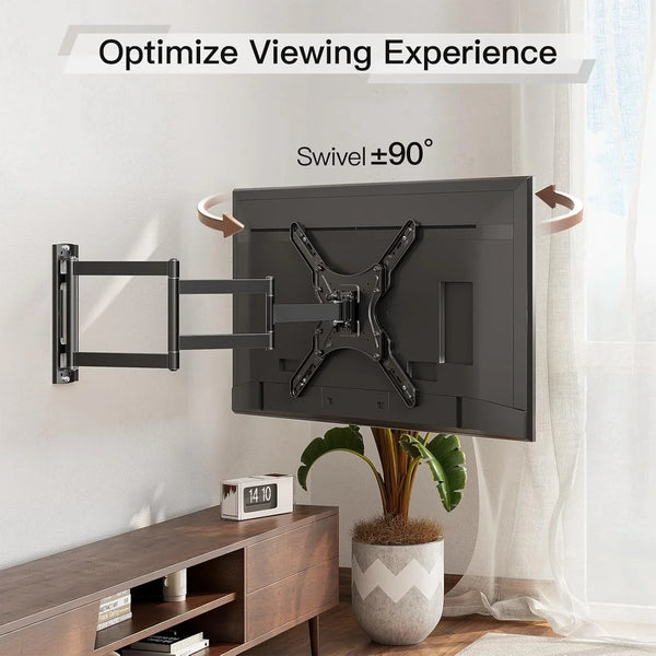 Long Arm TV Wall Mount for 26-65" Tvs, Max VESA 400X400, 77 Lbs Load | 37.4In Long Extension, Full Motion Swivel & Tilt, Durable Wall Bracket for Household Flat Screen Tvs5