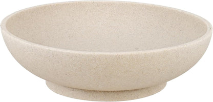 Large Decorative Bowl,Modern Fruit Bowl for Kitchen Counter,Handicraft Decorative Bowls for Home Decor,Stylish Key Bowl for Entry Table - Artificial Stone Beige1