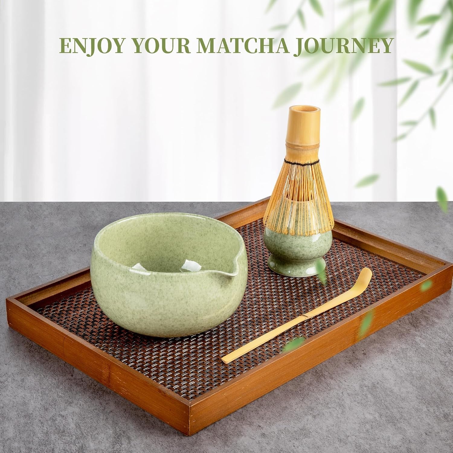 matcha-whisk-set-with-bowl-ceramic-matcha-making-kit-includes-bamboo-whisk-chasen-holder-stand-powder-starter-sifter-scoop-measuring-spoon-cup-tea-tools-for-ceremony-mottled-green
