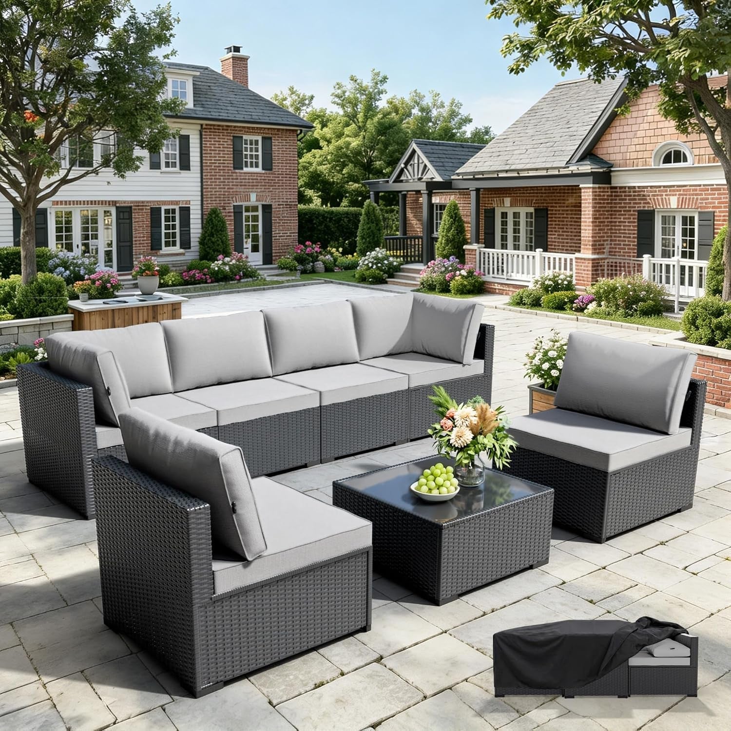 patio-furniture-set-7-piece-all-weather-wicker-rattan-patio-outdoor-conversation-set-modular-sectional-sofa-for-backyard-garden-poolside-balcony-porch-patio-black-light-gray