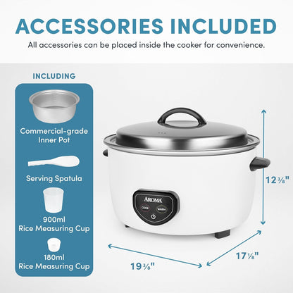 Housewares Commercial 60-Cup (Cooked) / 14Qt. Rice & Grain Cooker (ARC-1430E), White4