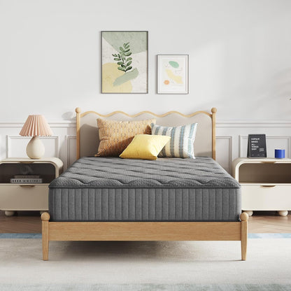8 Inch Twin Size Mattress,Twin Hybrid Mattress | Pocketed Coils & Gel-Infused Memory Foam for Back Pain Relief & Contour Support Mattresses in a Box Certipur-Us Certified1