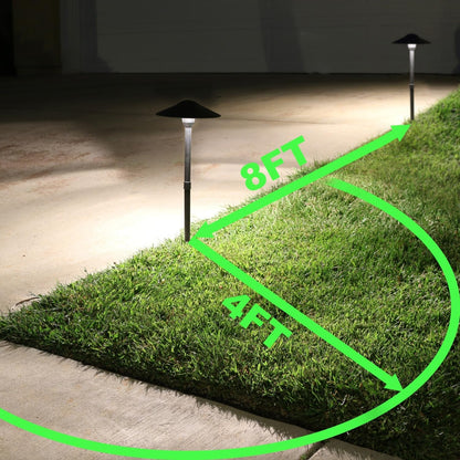 ® 4W Landscape Lighting 12V Landscape Lights Low Voltage Landscape Path Lights Warm White Waterproof Outdoor Replaceable G4 LED Bulb for Garden Pathway Lawn Yard (Black) (2-Pack)2