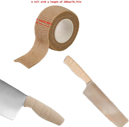 8 Pack Knife Handle Grips Wrap Tape Non-Slip Fabric Kitchen Knives Handle Cover Sleeves Wrap Pads for Kitchen Knife Set Chef Knife Boning Knife Fillet Knife Santoku Nakiri Knife Chef'S Knives2