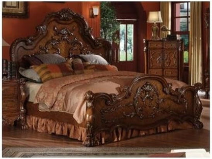 Dresden Bed, Eastern King, Cherry Oak Finish2
