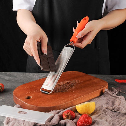 Cheese Grater and Vegetable Slicer with Egg and Vegetable Peeling Stainless Steel 2Pcs with Orange Pp Handle, Convenient to Carry and Store, for Kitchen Use6