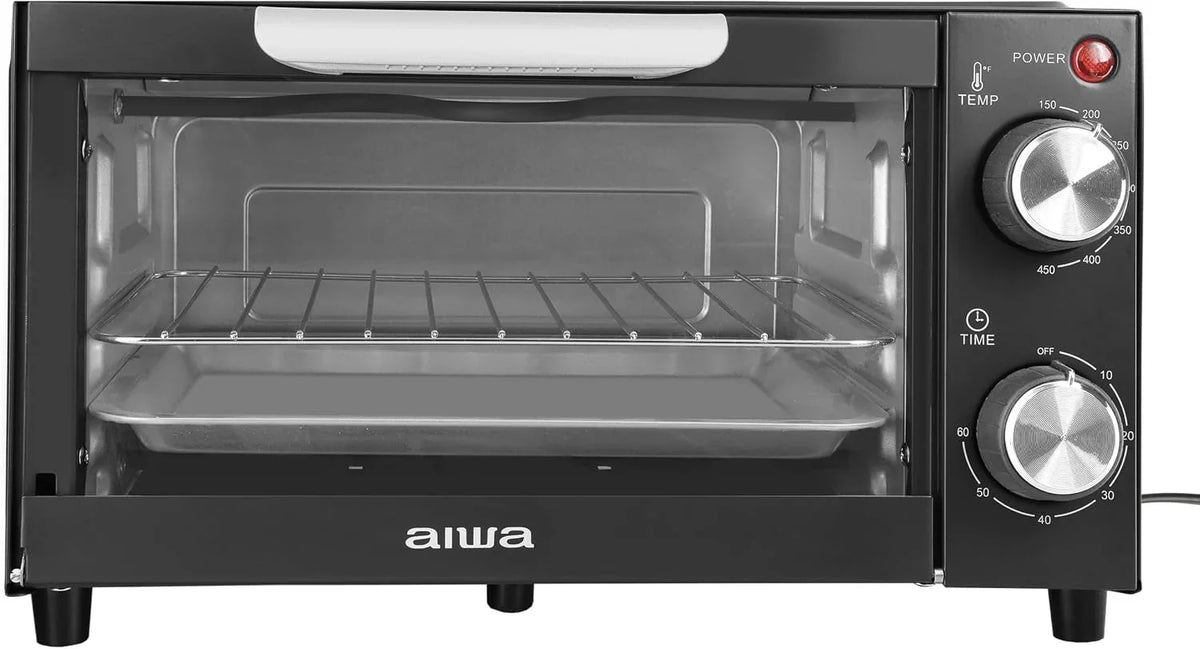 4-slice-countertop-toaster-oven-with-baking-tray-bake-toast-cook-and-broil-temperature-control-60-minute-timer-knob-automatic-shutoff-baking-tray-and-crumb-tray-included-black