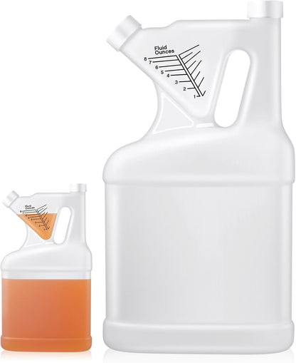 1 Pcs 128Oz Measuring Containers 1 Gallon Hdpe Chemical Ounce Measuring Jug Cups with Lids Cover Plastic Bottle, up to 8Oz Capacity1