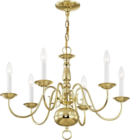 Lighting 5006-02 Williamsburgh 6-Light Chandelier, Polished Brass4