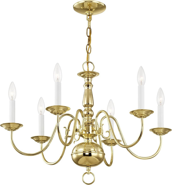 Lighting 5006-02 Williamsburgh 6-Light Chandelier, Polished Brass4