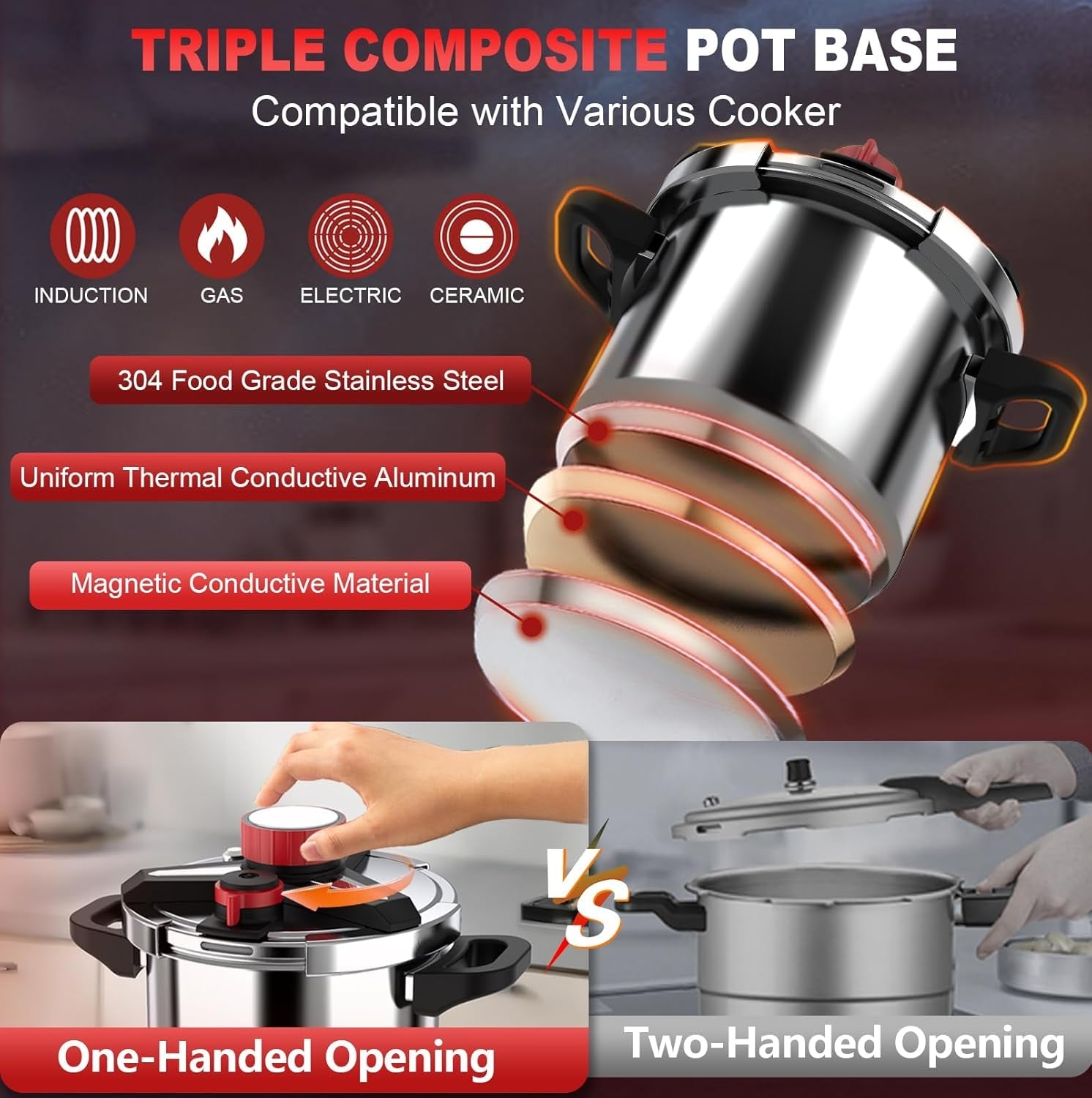 3-in-1-304-stainless-steel-pressure-cooker-8-qt-save-70-time-3-psi-settings-one-hand-locking-pressure-canner-induction-compatible-olla-de-presion-glass-lid-steamer-rack-included