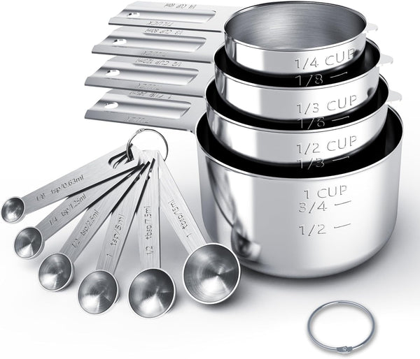Stainless Steel Measuring Cups & Spoons Set, Cups and Spoons1