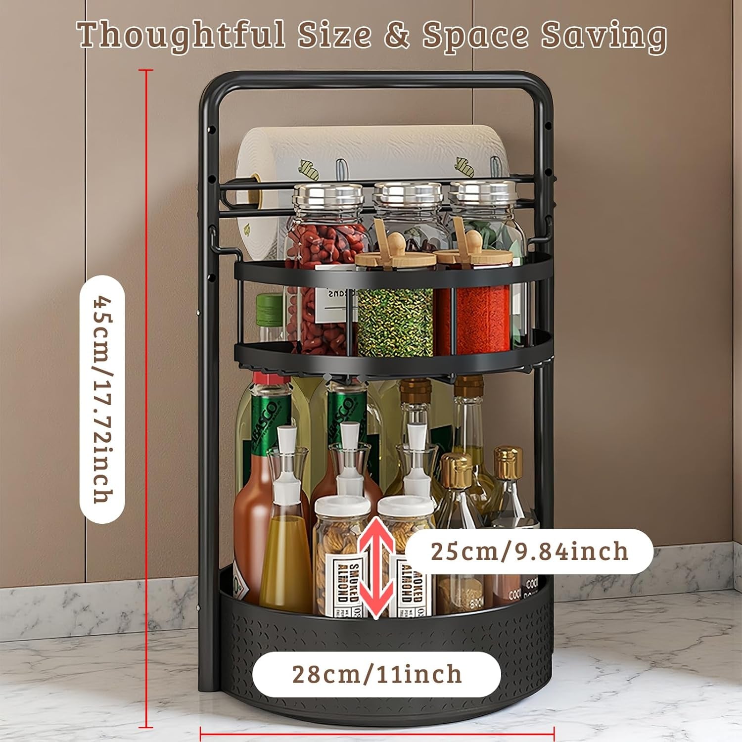 rotating-spice-rack-with-paper-towel-holder-black