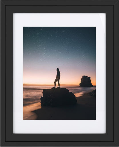 14X18 Picture Frame - Matted for 11X14 Photo Black1