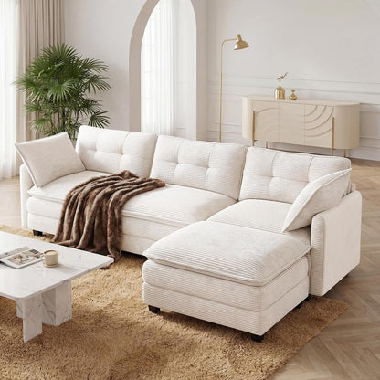 112" L Shaped Sectional Couches for Living Room, 3 Seat Modular Sofa1