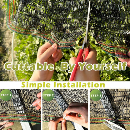 55% Shade Cloth for Garden, Black Shade Net 6.5X10 FT | Sunblock Mesh UV Resistant Net for Vegetables Flowers Greenhouse Raised Bed, Plant Shade Cover from Sun5