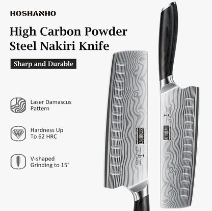 7 Inch Nakiri Knife, Japanese Vegetable Cleaver Knife for Chopping2