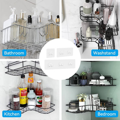 Shower Caddy Adhesive Hooks Replacement for Bathroom, No Drilling7