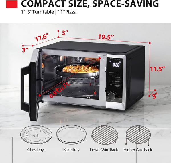 Optichef Series Inverter Countertop Microwave with Air Fryer – All-In-One, Broil, Convection, Speedy Combi, Even Defrost, 11.3" Turntable, 27 Auto Menus + 47 Recipes, Stainless Steel8