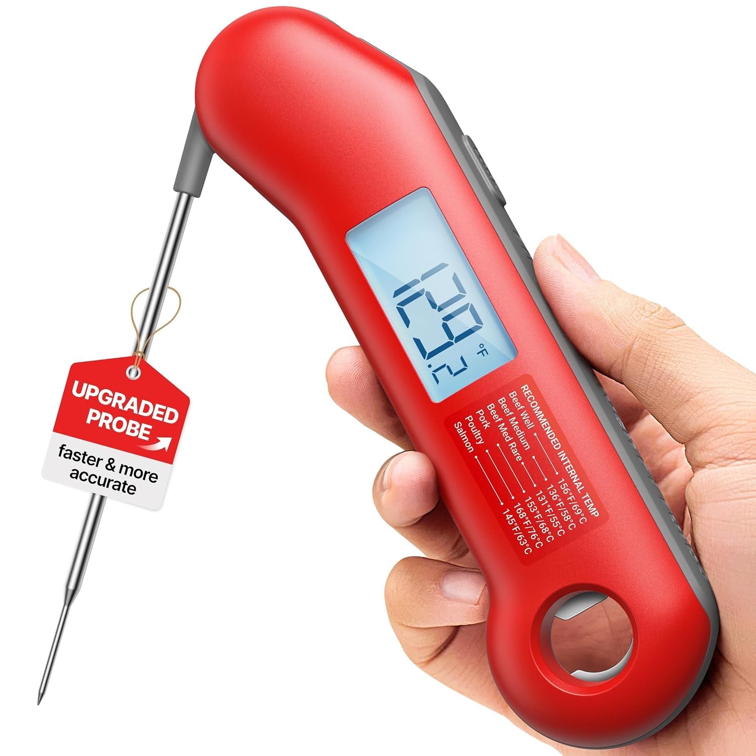 0-5-sec-professional-meat-thermometer-digital-0-5-f-accuracy-nist-nsf-certified-ip67-waterproof-auto-rotating-backlit-display-lift-to-wake-for-bbq-cooking-candy-red-gray