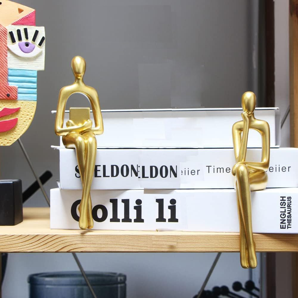 gold-home-decor-thinker-statue-accents-set-of-3-thinker-sculptures-office-decor-modern-abstract-resin-decoration-on-shelf-table-desk-for-living-room-office-bedroom-small-gold-collectable-figurine-for-living-room-floating-shelf-office-desk-decoration-modern-decor-gift-for-reading-lover-parents-friend
